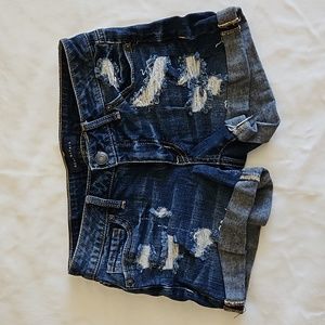 Aeropostal Ripped Jean Shorts
